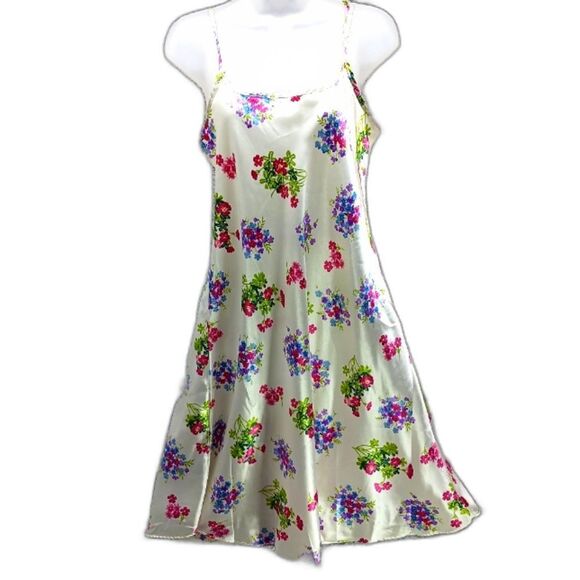 Up 2 Date Fashion Floral Slip Dress Adjustable Straps Women's XL. * NOTE Flaw. - Picture 1 of 11